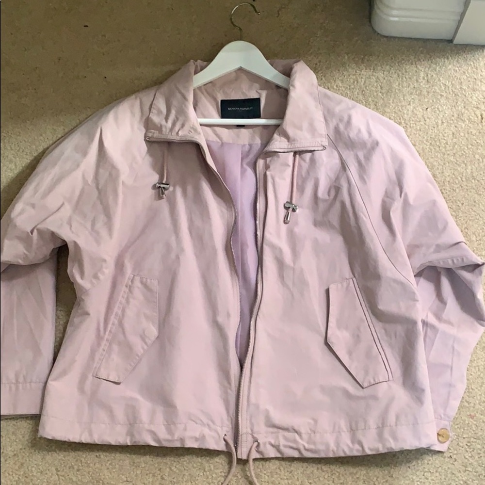 cute pink jacket from banana republic